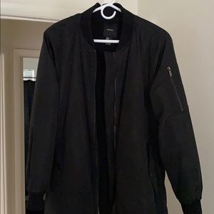 Forever 21 Long Bomber Jacket